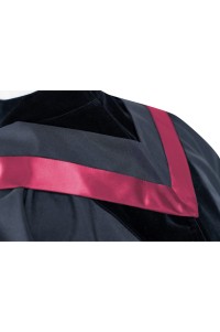 設計中大理學院学士畢業袍 紫色披肩長袍 畢業袍生產商DA294 細節-2